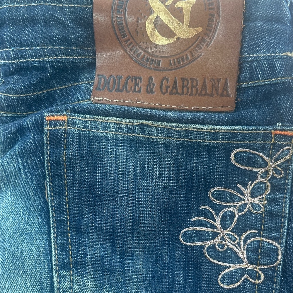 Dolce & Gabbana Women's Embroidered Blue Jeans